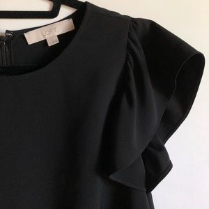 Black ruffled Dress Loft